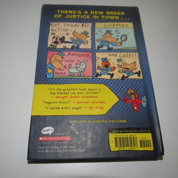 Dav Pilkey DOG MAN Color Illustrated Graphic Scholastic Hardcover Book - Picture 3 of 3